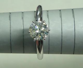 CT ROUND CUT DIAMOND SOLITAIRE ENGAGEMENT RING 14K WHITE GOLD