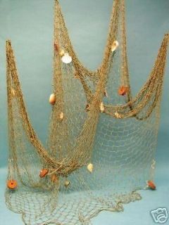 Decorative Nautical Fishing Net w/ Shells 5x10 ~ Fish Netting ~ Luau