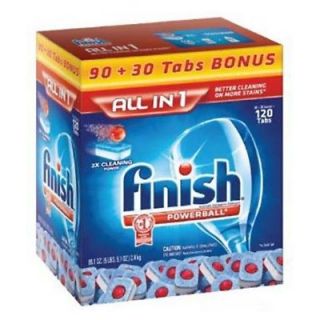 Finish Powerball Dishwashing Tabs   90 ct. + 30 ct. Bonus