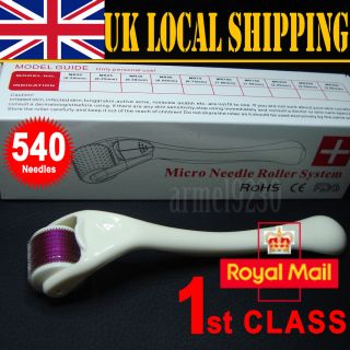 540 Titanium Micro Needle Derma Skin Meso Roller 0.3mm,0.5mm,1.0/1mm,1