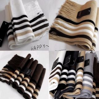 Mens Fashion Design Winter Warm Scarf mixed Colors Scarves Striped