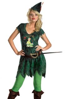 Womens Cute Sexy Disney Peter Pan Halloween Costume