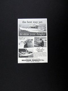 Products Sheerline Davits stow dinghy 1962 print Ad advertisement