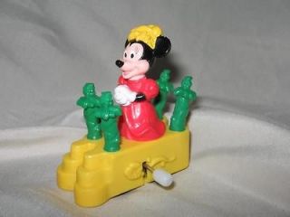 Walt Disney Minnie Mouse Figure Cake Topper Mini Figurine Wind Up Toy