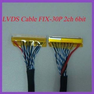 LVDS CABLE FIX 30P double 2ch 6bit for 15inch~19inch lcd panel