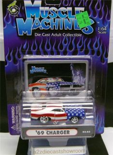 1969 DODGE CHARGER WHITE FUNLINE MUSCLE MACHINES DIECAST 164