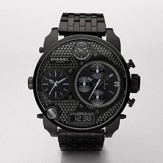 DIESEL DZ7214 SBA Oversized all black Multi times Watch