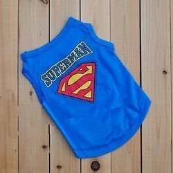Cute Small Pet Puppy Dog Clothes TShirt Shirts Apparel Superman Size S