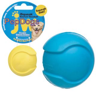Bouncin Baseball SMALL 2 Rubber Squeaker BALL Dog Squeaky Toy