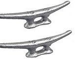 MARINE DOCK CLEAT 5 GALVANIZED OPEN BASE BOAT 2 PACK