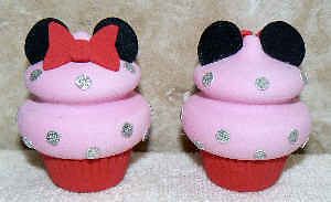 DISNEY MINNIE MOUSE CUPCAKE WITH RED BOW CAR ANTENNA AERIAL TOPPER