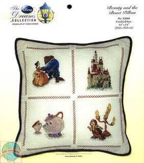 Cross Stitch Kit ~ Kinkade / Disney Beauty and the Beast Pillow