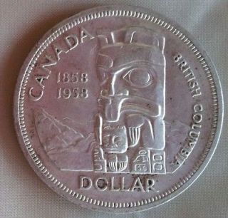 1958 Canada Silver Dollar Canadian Coin A4228L