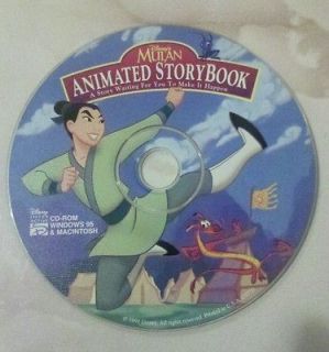 Disc Only* Disney Mulan Animated Story Book