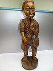 Vintage Hand Carved DIEGO RIVERA Mexican Wood Sculpture