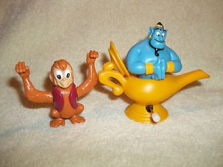 DISNEYS,LOT OF ALADDIN TOYS,WIND UP GENIE IN A LAMP & WIND UP MONKEY