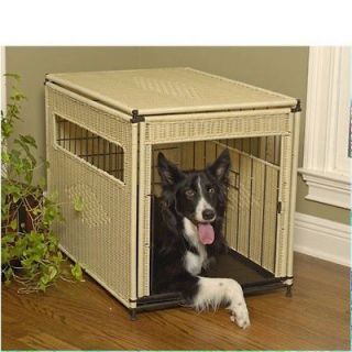Mr. Herzhers Natural Wicker Dog Crate   Small Size