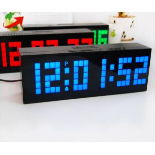 Digital Large Big Jumbo LED snooze wall desk alarm with thermometer