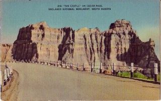 Postcard 167090 Caslte Cedar Pass Badlands Natl SD