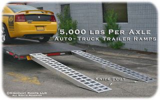 10 5000 lb ALUMINUM TRUCK CAR TRAILER RAMPS HOOK ENDS (05 16 120 04
