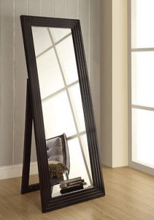 Cappuccino Stacked Contemporary Full Length Floor Mirror