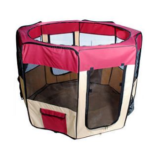 listed New 57 / 58  Dog Red Pet Puppy Kennel Exercise Pen Playpen