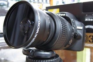 Macro Lens for Nikon d5100 d5000 d60 d3100 d3200 d3000 w/18 55 Bundle
