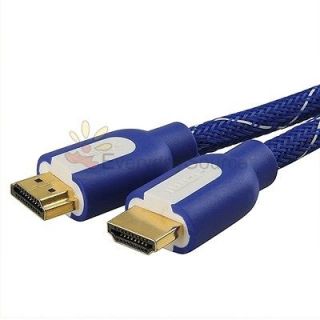 Gold Premium 1.4 25ft 7.6m HDMI Cable For PS3 HDTV LED TV 2160P Blue