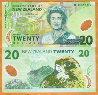 New Zealand, $20, 2006, Polymer, P 187, QEII, UNC