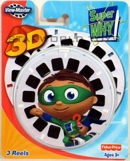 VIEW MASTER SUPER WHY x3 REELS 3D PBS kids Whyatt NEW