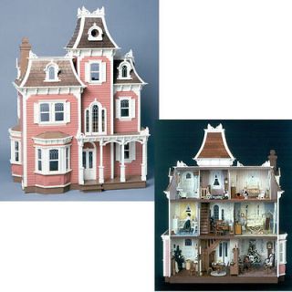 The Beacon Hill Dollhouse Kit Victorian Wooden Wood Doll House