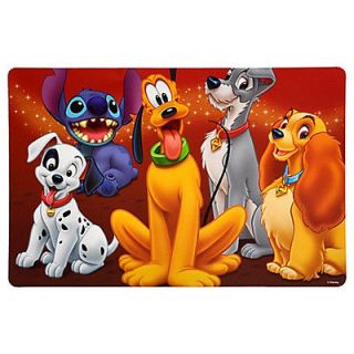 Disney World Pet Dogs Food Placemat Pluto Stitch Lady Dalmations NEW