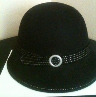 Dressy Black Ladies Hat Classy With Silver Accent.