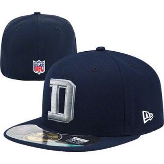 New Era 59FIFTY DALLAS COWBOYS D Official Cap NFL Fitted Hat Navy 5950