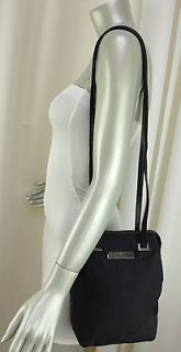 TRUSSARDI COLLEZIONE Made in Italy Casual Black Nylon Shoulder Bag