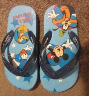 Childrens Disney Mickey,Donald Duck,Goofy, Pluto Flip Flops Sz. 4T