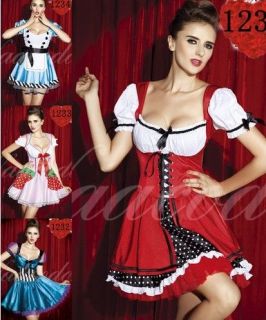 in Wonderland French Maid Ladies Fancy Dress Up Halloween Costume