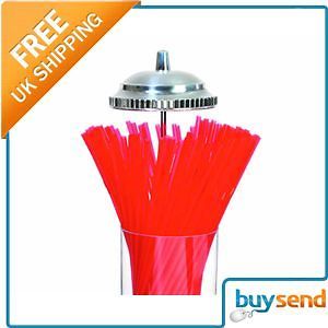 Bar Craft Cocktail Drinking Straw Lift Up Dispenser With Bendy Straws