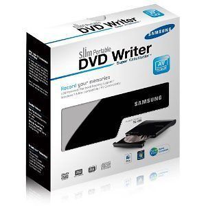 8x DVD+/ RW Slim Portable External DVD Writer   Black(SE 208AB /TSBS
