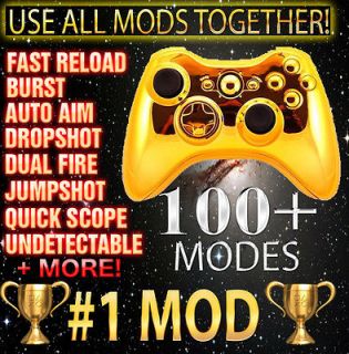 Gold Xbox 360 Brand New 100 Mode Quick Scope Modded Controller Best