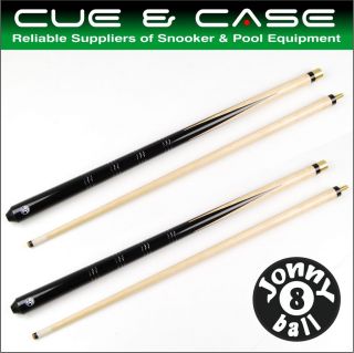 Ball Short & Chunky 2 Piece Snooker & Pool Cues   48, 16oz   11mm