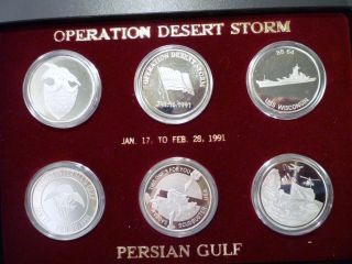 Operation Desert Storm .999 Silver Set 6 Ounces Pure Silver