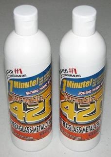Two Bottles Formula 420 Glass Metal Pipe Cleaner Times 2 12 Oz Ea