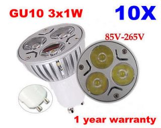 10pcs MR16 GU10 E27 3x1w LED Lamps Bright Spotlight Bulbs