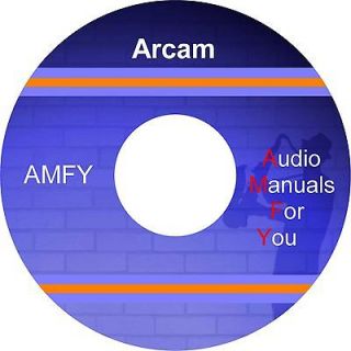 ARCAM service manuals, ownersmanuals and schematics on 1 dvd, all in