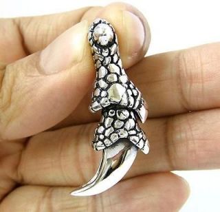 DRAGON EAGLE NAIL FINGER CLAW STERLING SILVER PENDANT