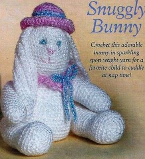 16T CROCHET PATTERN FOR Darling Snuggly Bunny Rabbit w/ Hat EASY