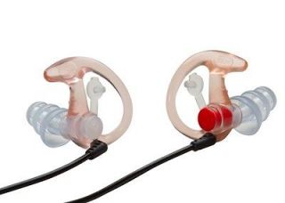  MPR EarPro Sonic Defenders Plus 24dB Flanged Earplugs, Clear Medium
