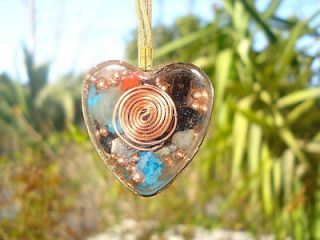 HEART ORGONE GENERATOR PENDANT EMF PROTECTION AND MINERALS