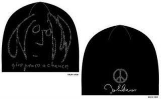 John Lennon Give Peace A Chance Beanie Hat   New & Official With Tag